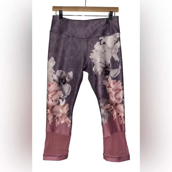 CALIA by Carrie Underwood Pants - Calia Floral Crop Mesh Insert Leggings Gym Yoga Workout Women M Athleisure‎